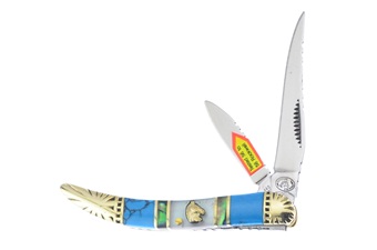 Turquoise/Abalone/Mother Of Pearl 2-Blade Toothpick