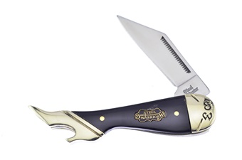Cape Buffalo Horn Leg Knife W/Stainless Steel Blade