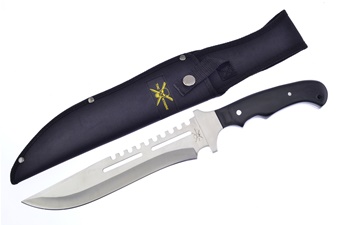 Black Pakkawood Bowie W/Sheath