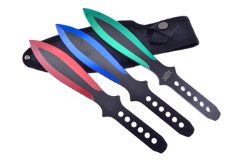 3pc Blue Red Green Throwers