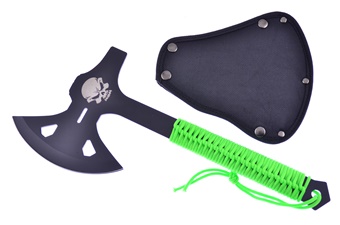 Axe W/ Green Handle Black Stainless Steel Blade