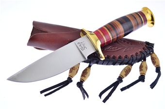 Stacked Leather Bowie W/Sheath