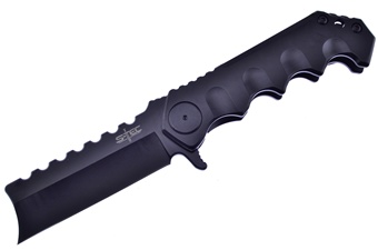 Black Stainless Steel Framelock Tactical