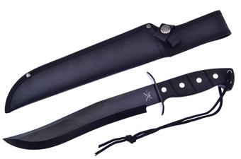 Black Rubberized Bowie W/Nylon Sheath
